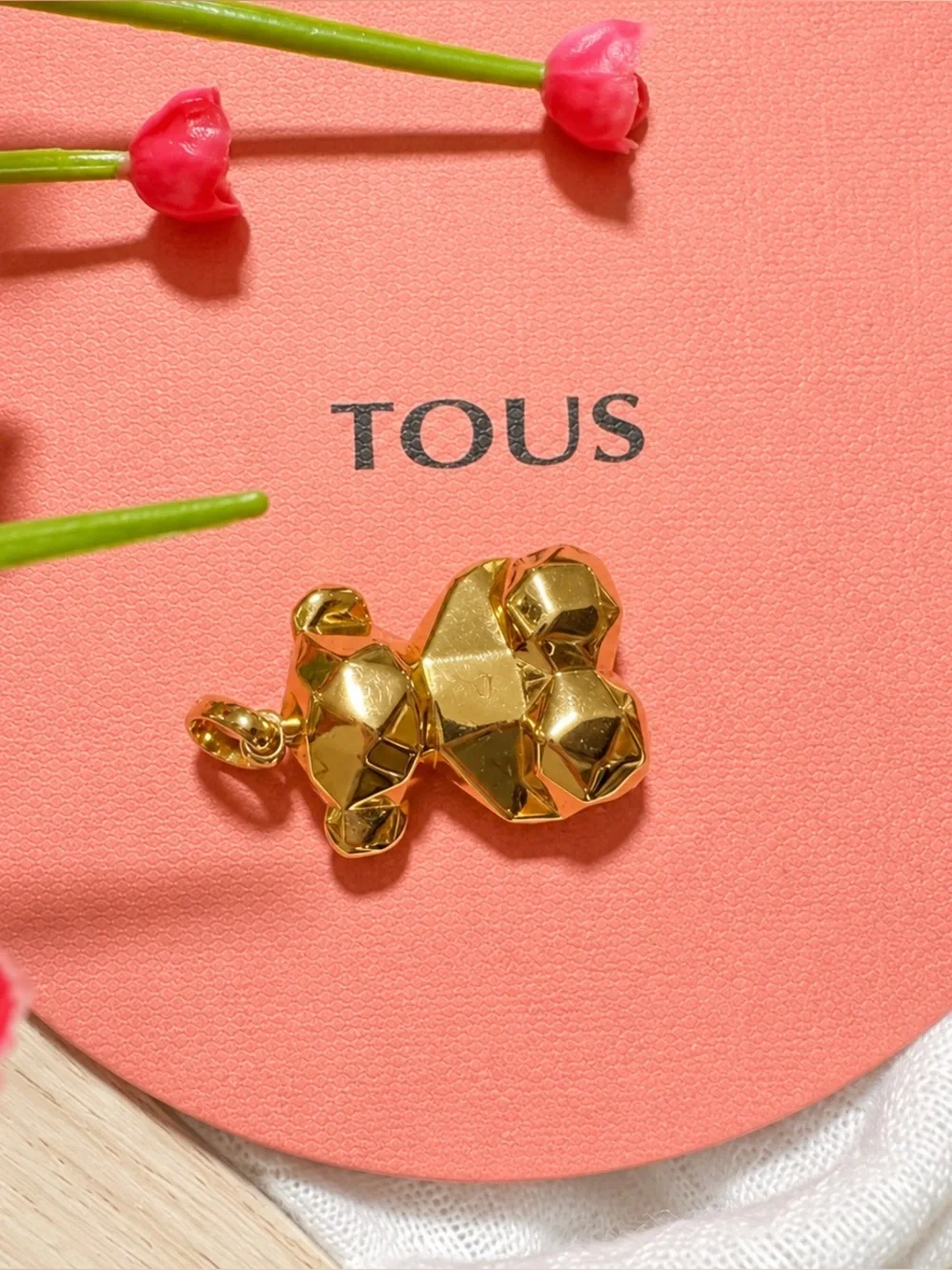 Tous 2.2CM large Gold 18kt 925 Geometric Pendant Second Hand 👋